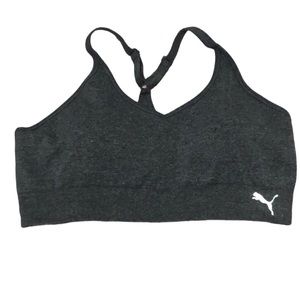Puma Grey Sports Bra Womens Size L